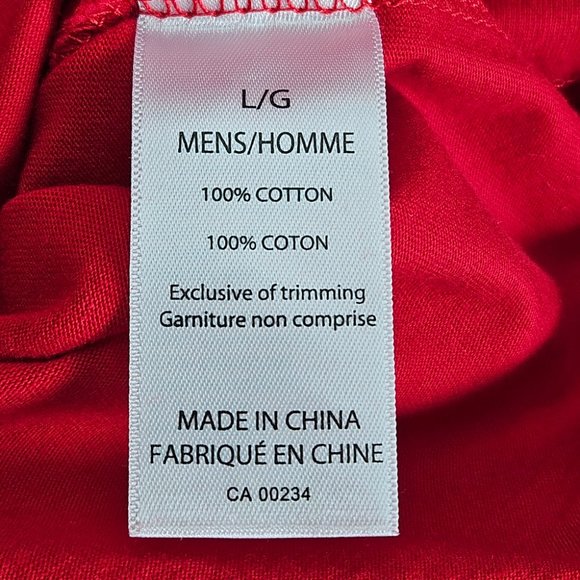 Hudson's Bay Official Olympic Team Canada T-Shirt Red Men's Size L Crew Neck - Picture 9 of 10